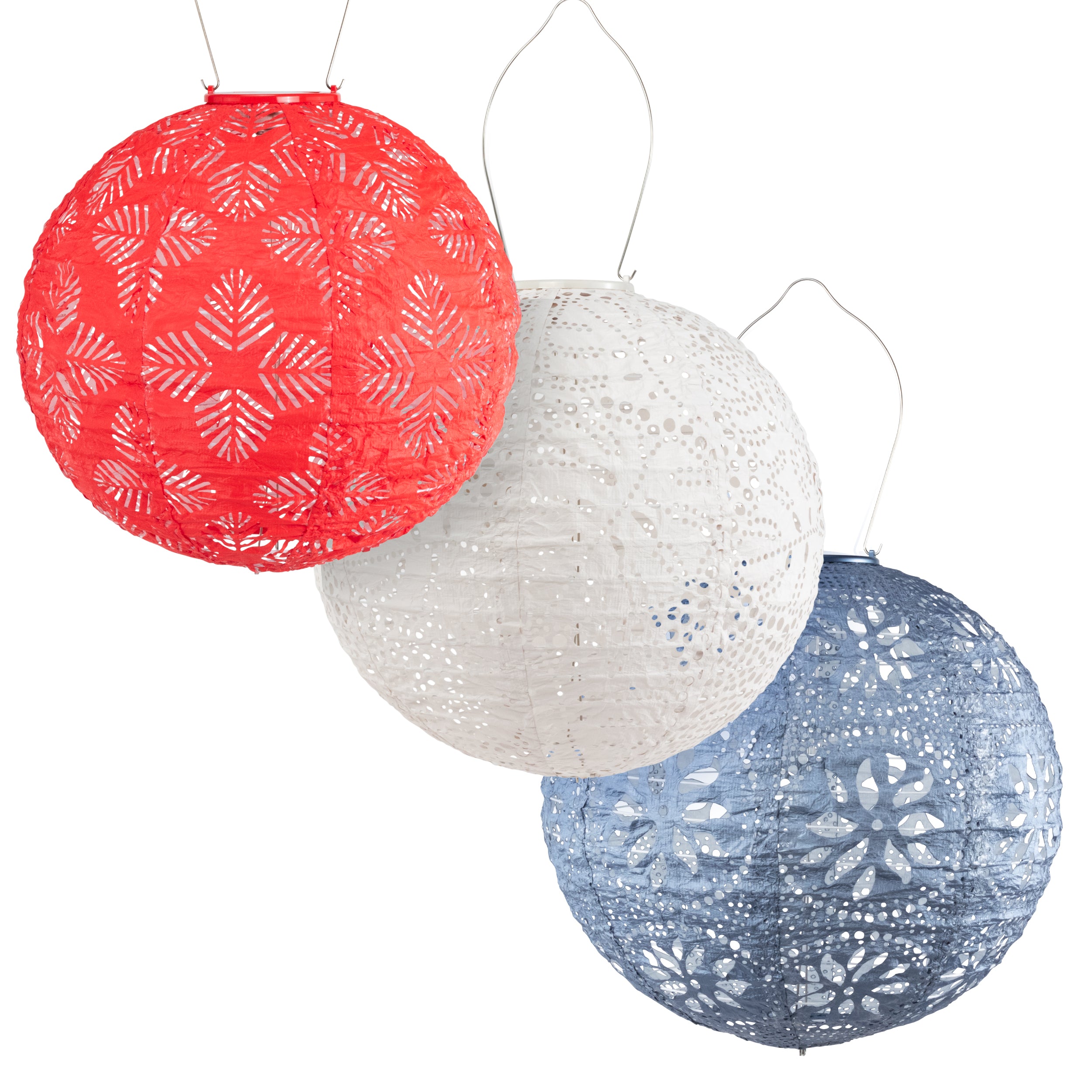 Soji Stella Red White Blue Solar Lantern 3-pack – Allsop Home & Garden