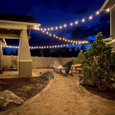 String Light Pole Stand With Brackets - Hang String Lights above Fence or Rail