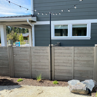 String Light Pole Stand With Brackets - Hang String Lights above Fence or Rail