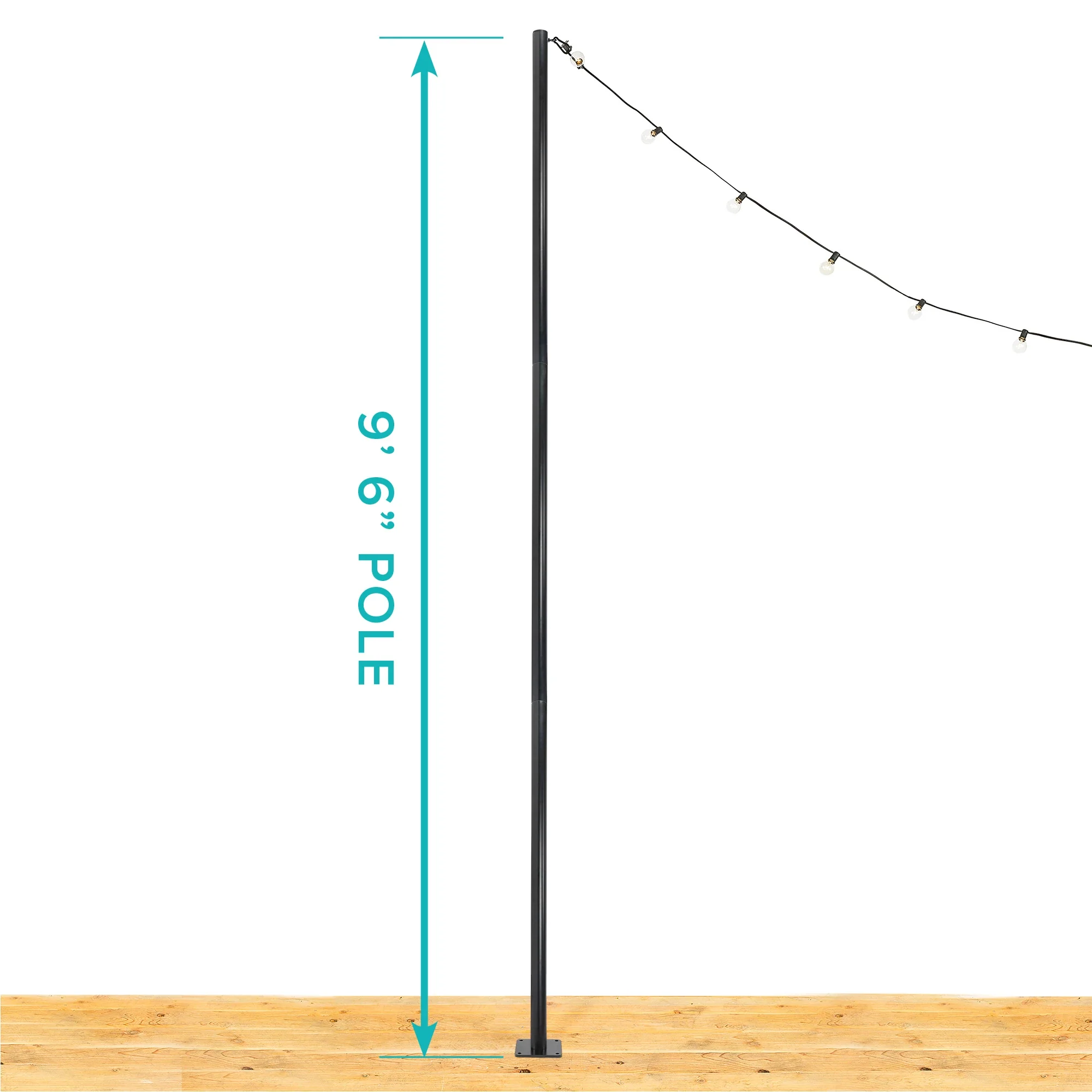 String Line Stand String Light Pole Stand with Mounting Plate - Hang string lights or pr ...
