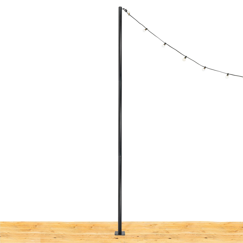 String Light Pole Stand with Mounting Plate - Hang string lights or privacy screening