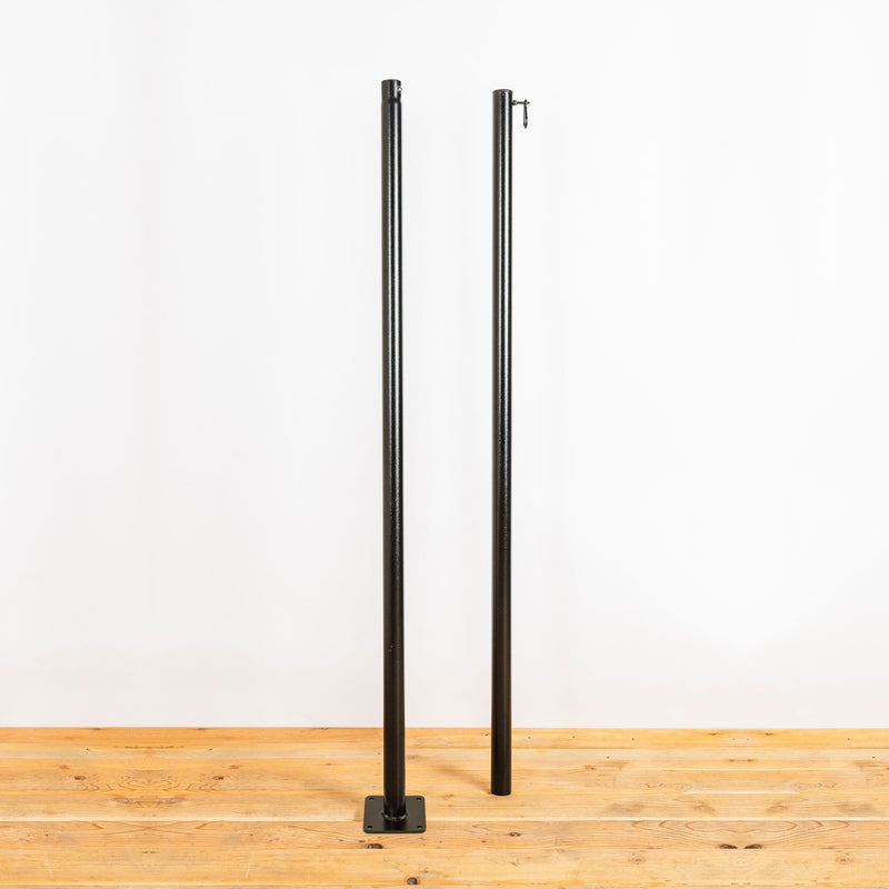 String Light Pole Stand with Mounting Plate - Hang string lights or privacy screening