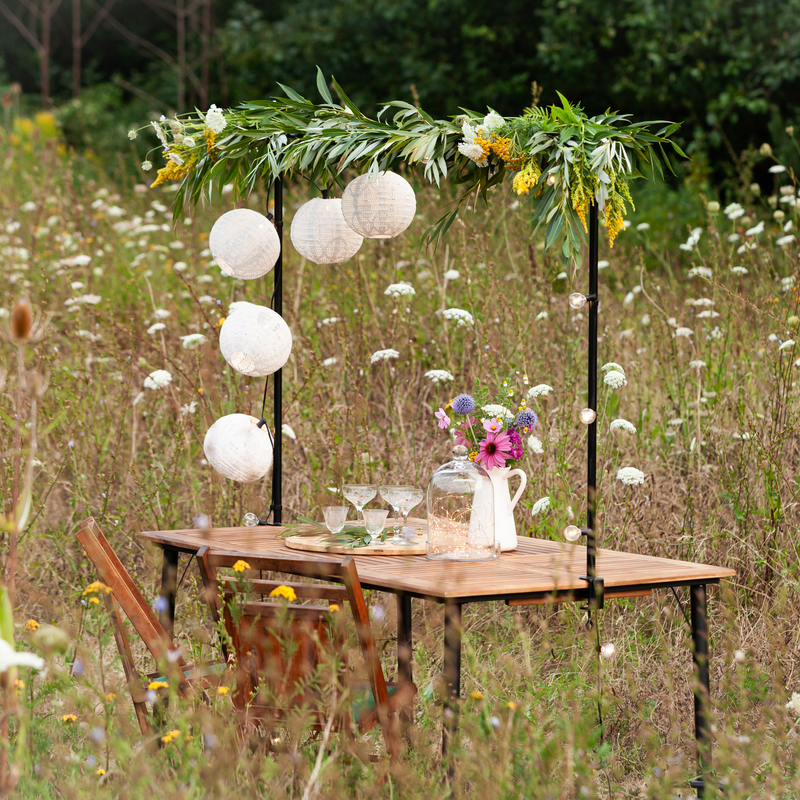 Indoor-Outdoor Table Frame for String Lights and Décor