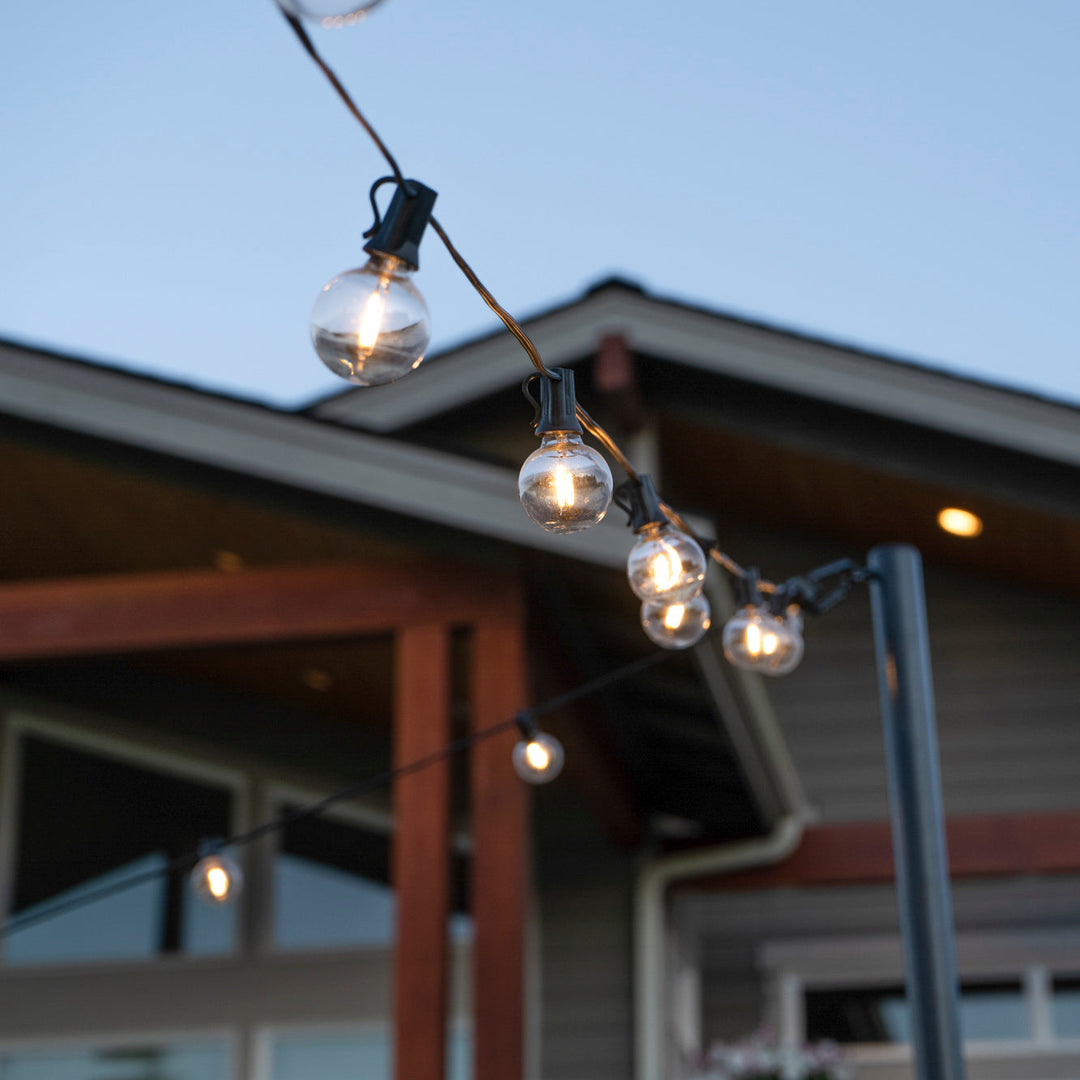 25' LED G40 Bistro String Lights - 25 Bulbs - Black – Allsop