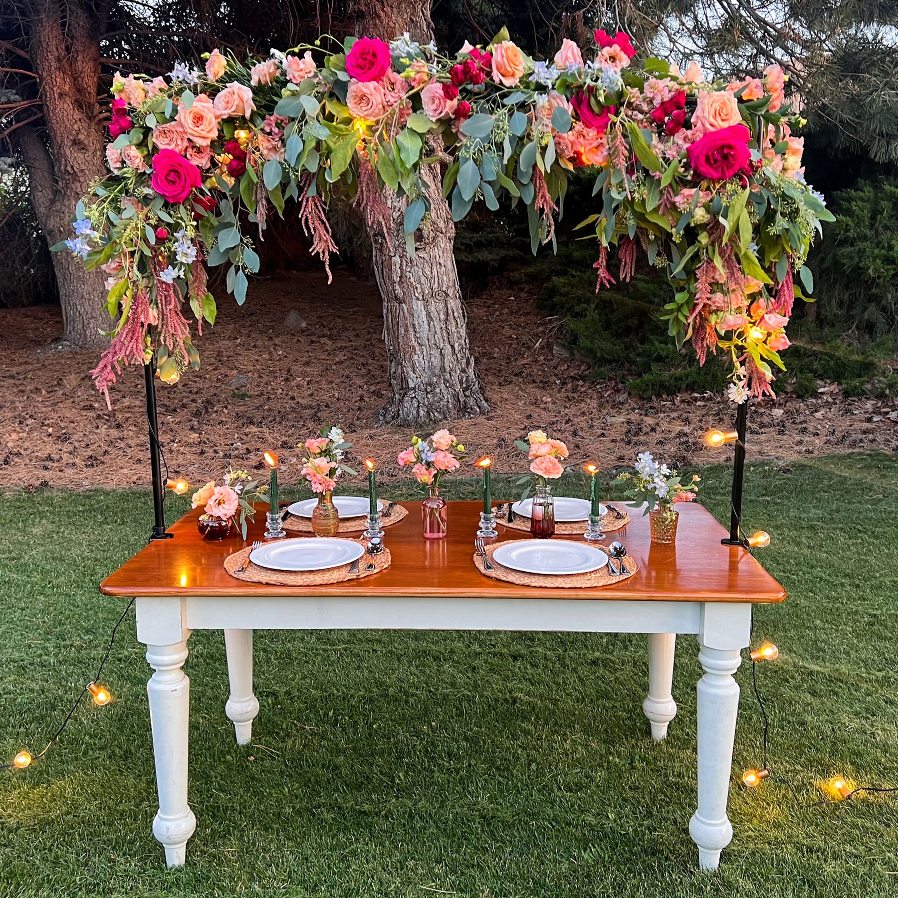 String Life Table Rack Indoor-Outdoor Table Frame for String Lights and Décor – Allsop Home ...