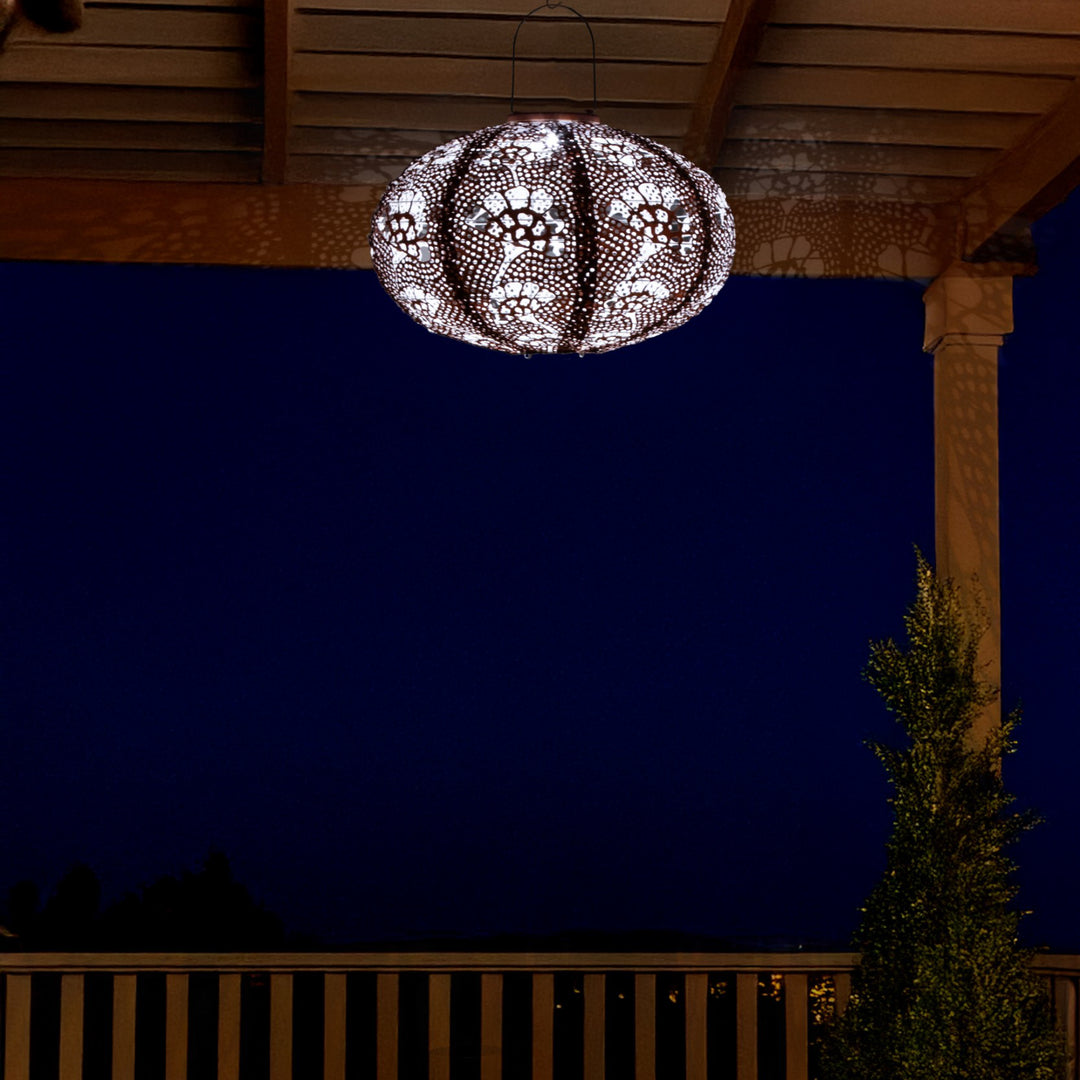 Stella Luxe Oval Yarrow Clay LED Lantern (Battery Powered