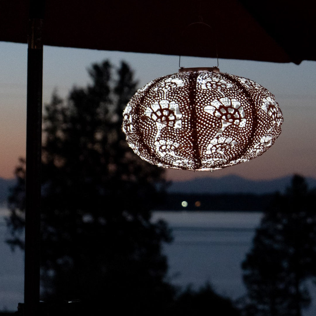ライト・ランタン Pottery Barn Harvest Seed Bead Lantern Wood