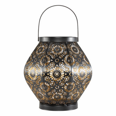 Daisy Punched Metal Solar Lantern