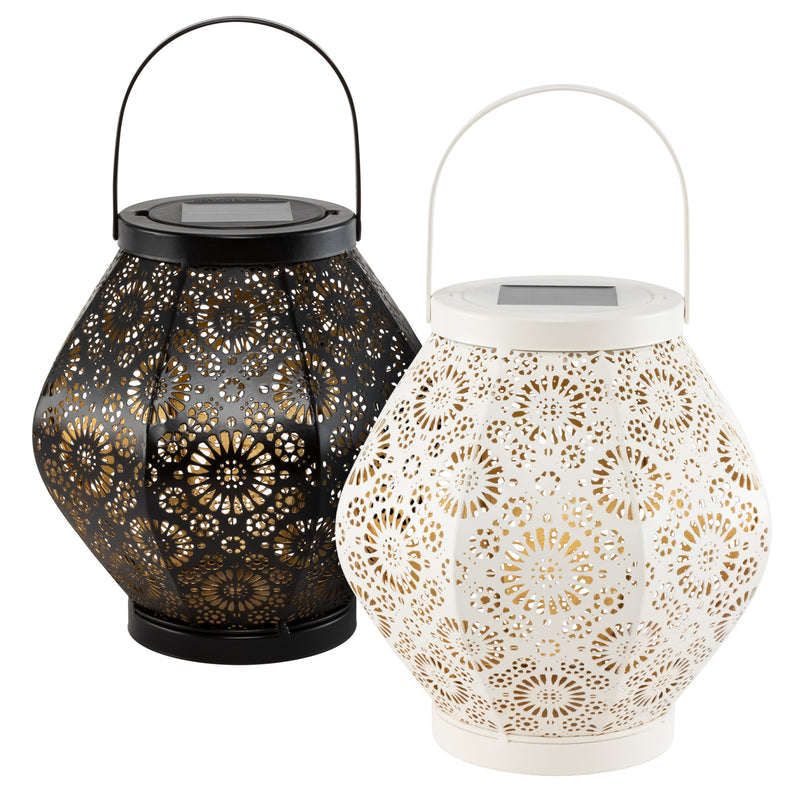 Metal Daisy Solar Lanterns - 2-Pack (Save $8)