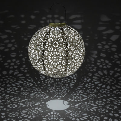 Stella Luxe Globe Chantilly Lace Porcelain LED Lantern (Battery Powered)