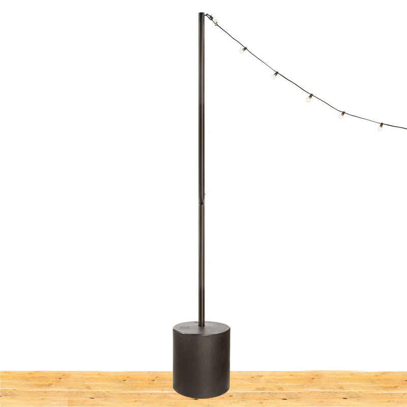 String Light Pole Stand with Tank Base - Freestanding / Portable String Light Solution