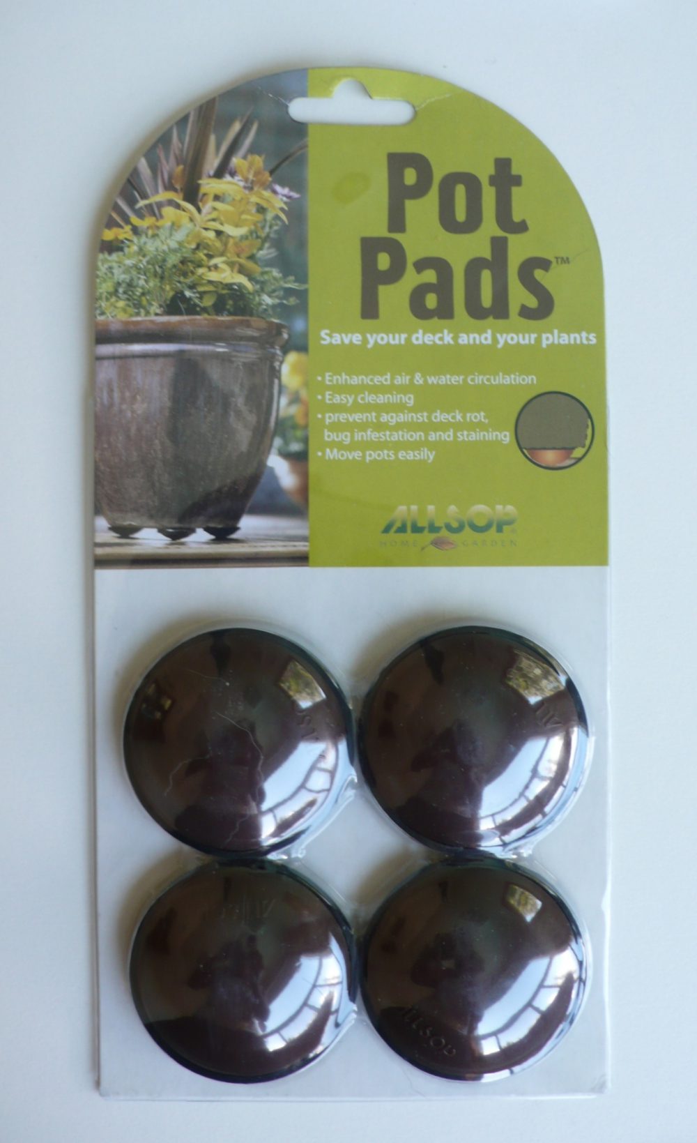 plant pot deck protectors Cocoa - Pot Pads 4/Pkg