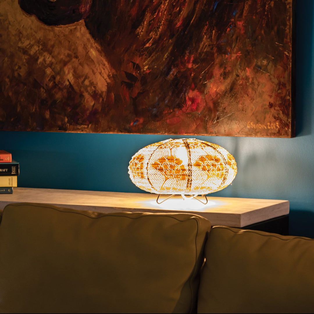 Soji Stella Solace Oval Yarrow Table Lamp (120V - Indoor use only